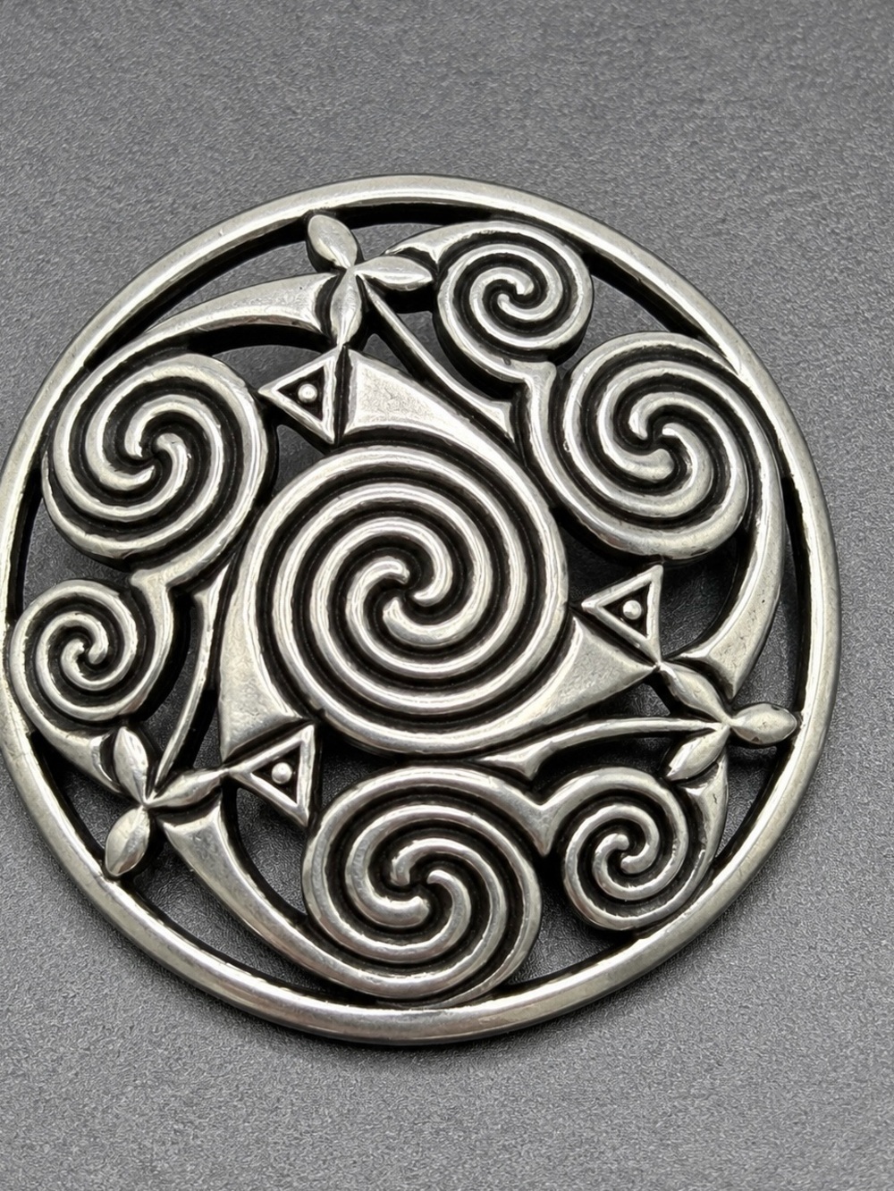 Vintage Miracle Signed Brooch #cz223